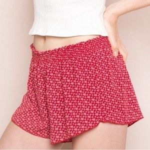 brandy melville white flowy shorts